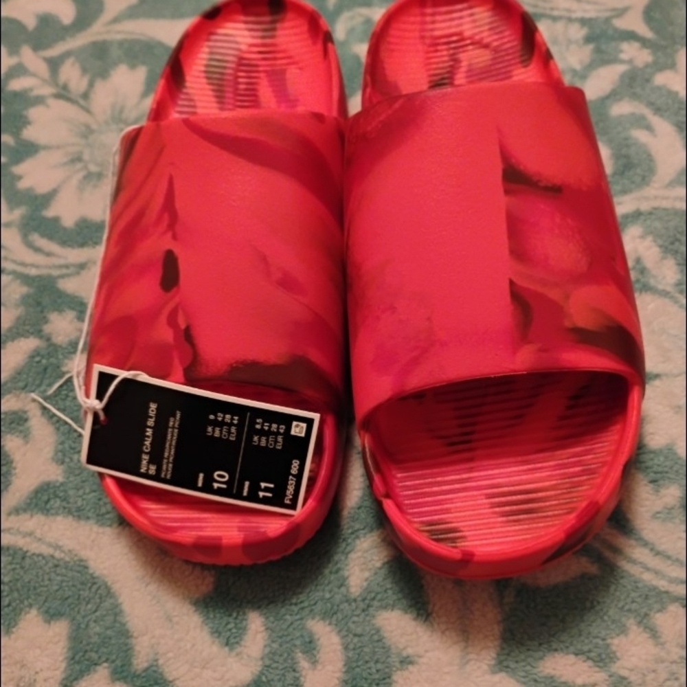 Red Slide Sandals